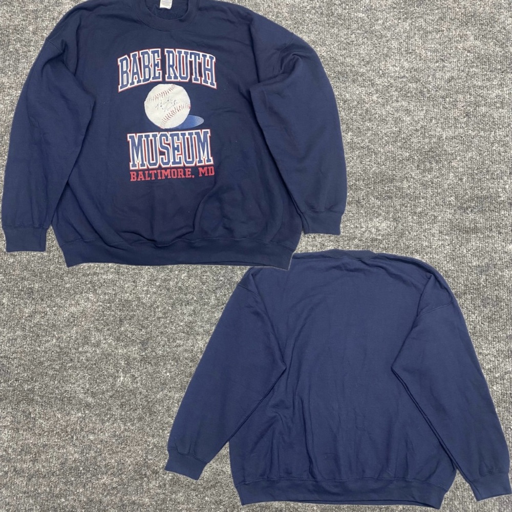 Gildan BABE RUTH Museum Navy Blue Sweater Size 3XL